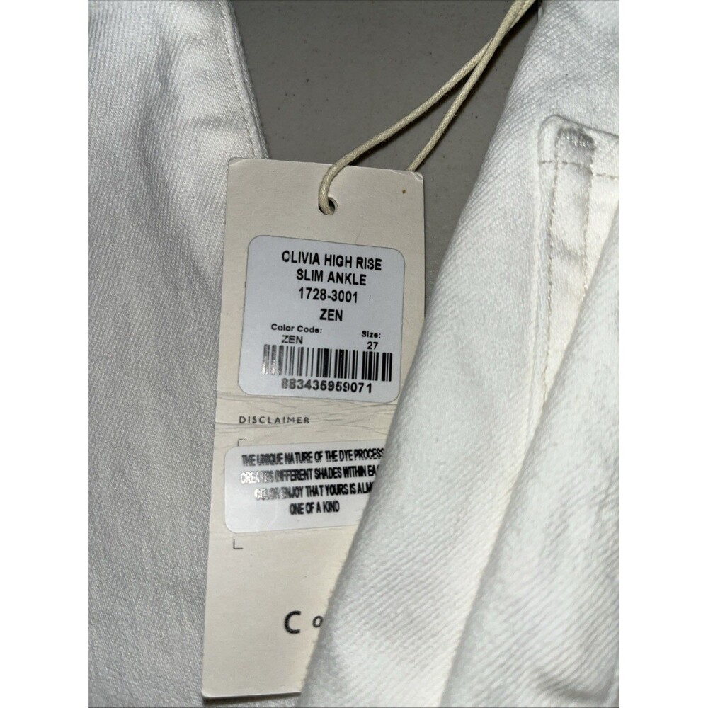 Citizens of Humanity Olivia in Zen High Rise Slim Jeans button Fly 27 x 28 NWT - Picture 5 of 12